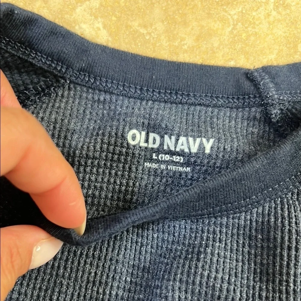 💙Old Navy Navy Blue Waffle Knit Shirts💙